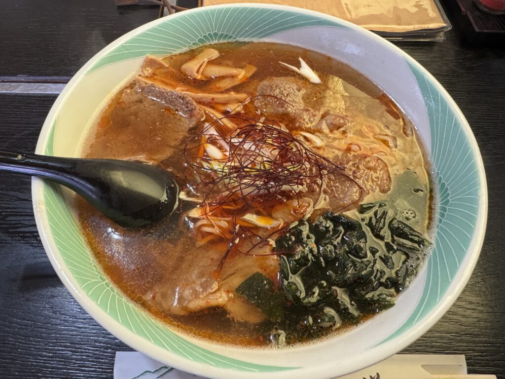湯西川温泉　焼肉山道　カルビラーメン