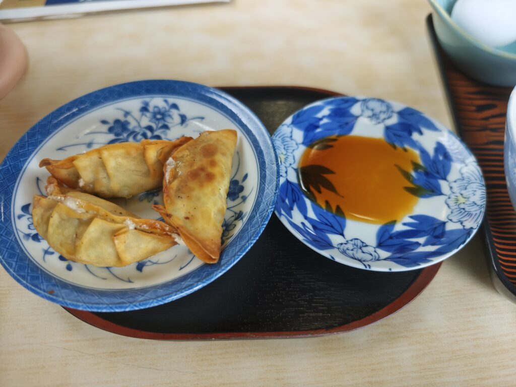 笑楽庵 ラーメンセット 揚げ餃子